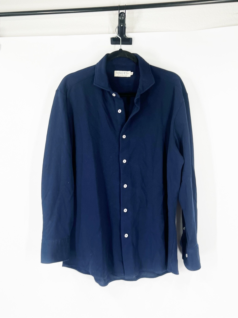 Collars & Co. Long Sleeve Button Down Shirt Navy